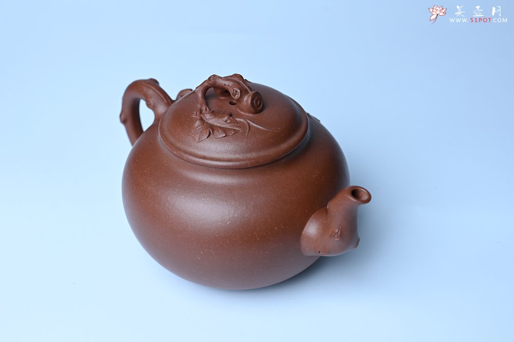 紫砂壶图片：美壶特惠 精品多子多福紫砂壶 帖叶生动细腻 送礼佳品 - 美壶网