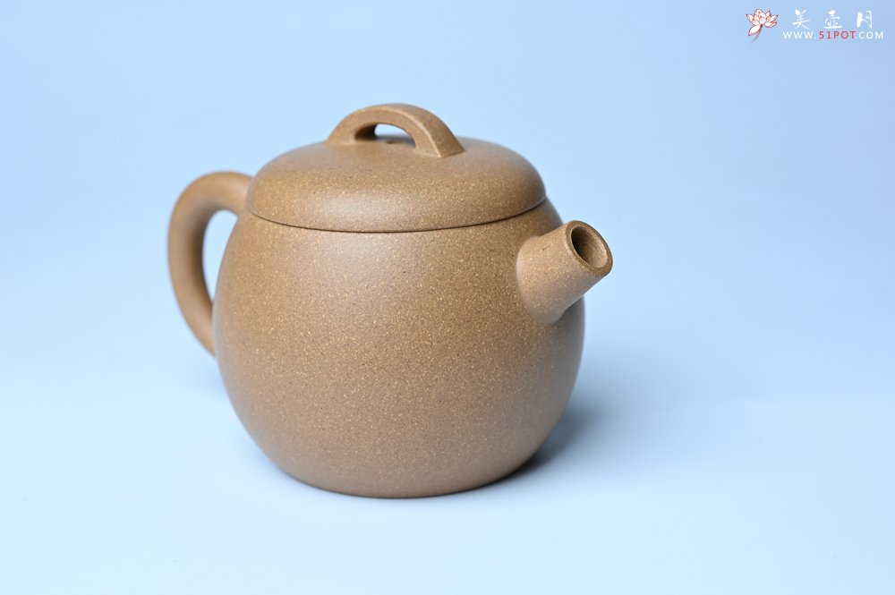 紫砂壶图片：美壶特惠 特好老黄段泥精致大炮巨轮壶 茶人醉爱 - 美壶网