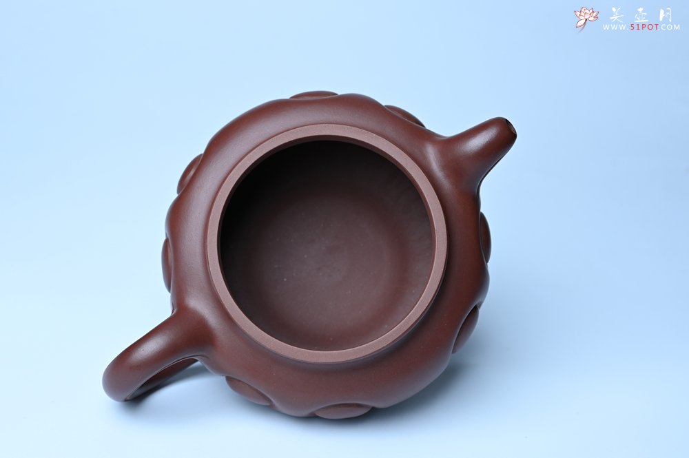 紫砂壶图片：美壶特惠 精致紫泥仿古如意壶 茶人醉爱 - 美壶网