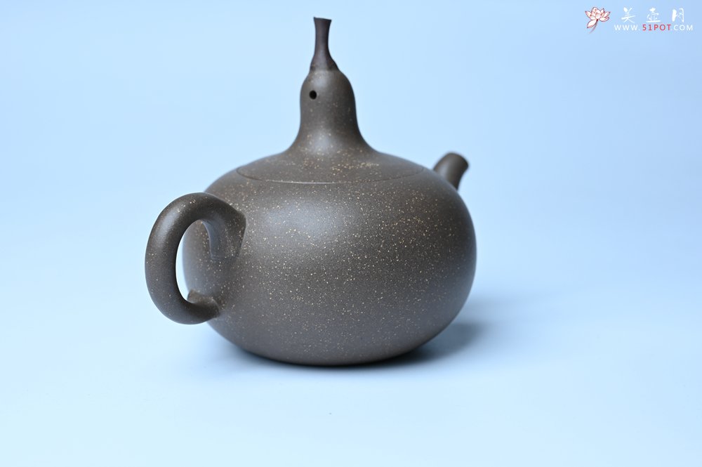 紫砂壶图片：美壶特惠 精致青段大肚茄子壶 茶人醉爱 - 美壶网