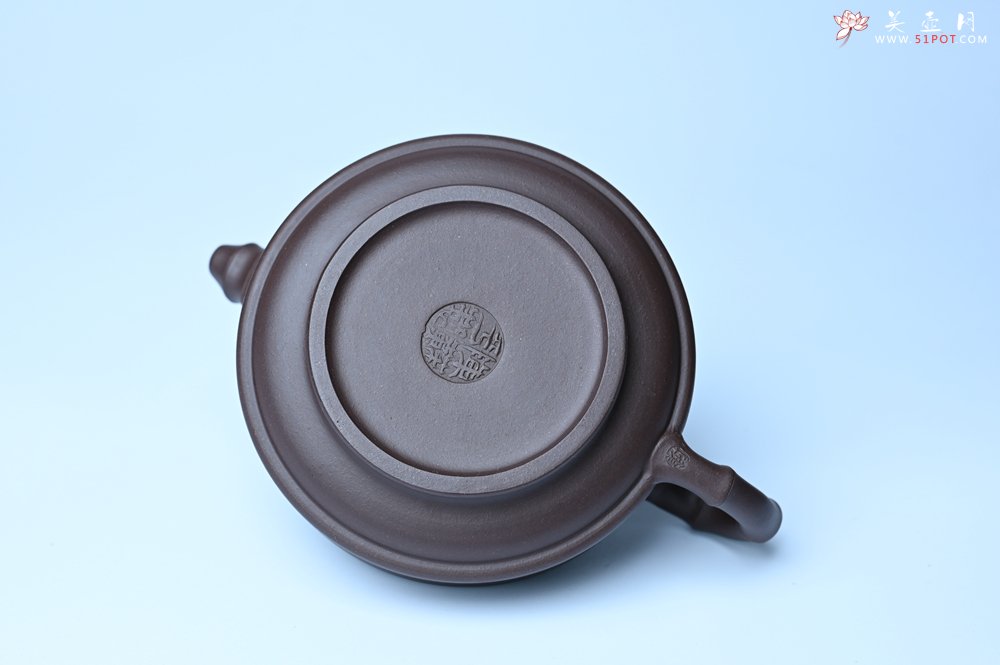 紫砂壶图片：美壶特惠 优质老紫泥双线竹鼓二式 养后特润 - 美壶网