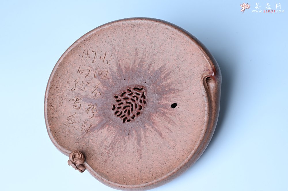 紫砂壶图片：美器特惠 朱自立工作室精品寿桃干泡台 直径大约15cm - 美壶网