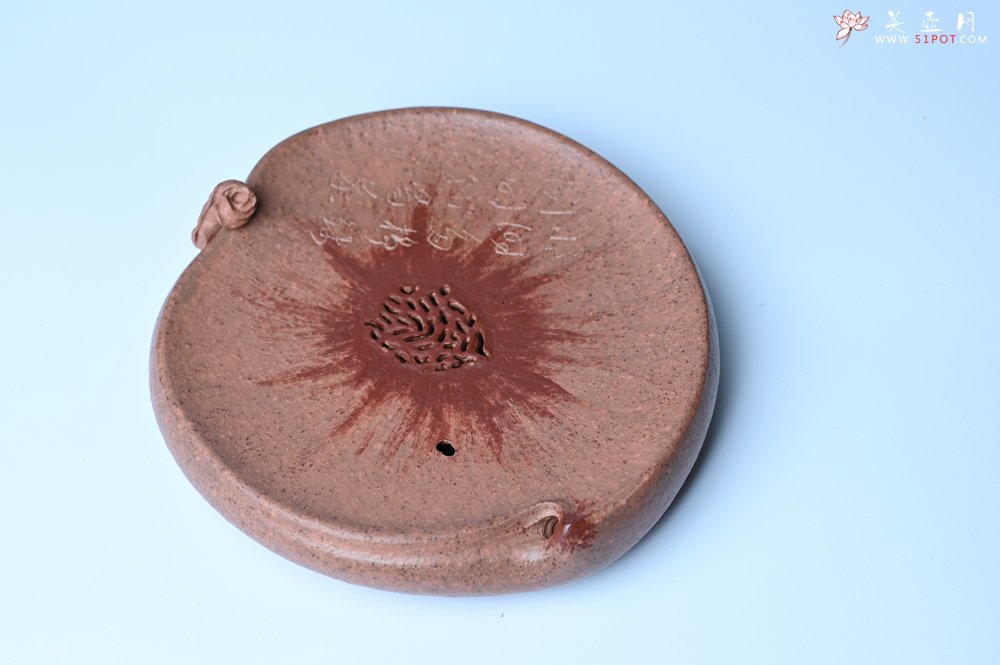 紫砂壶图片：美器特惠 朱自立工作室精品寿桃干泡台 直径大约15cm - 美壶网