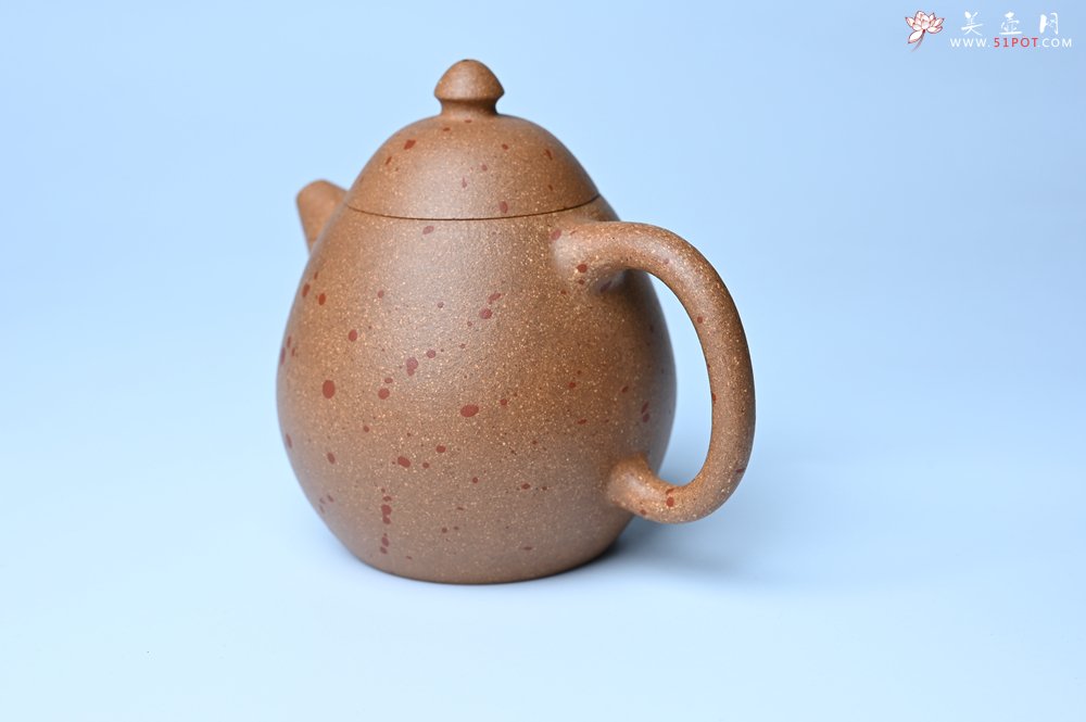 紫砂壶图片：美壶特惠 特好桃花段泥龙蛋紫砂壶 茶人醉爱 - 美壶网