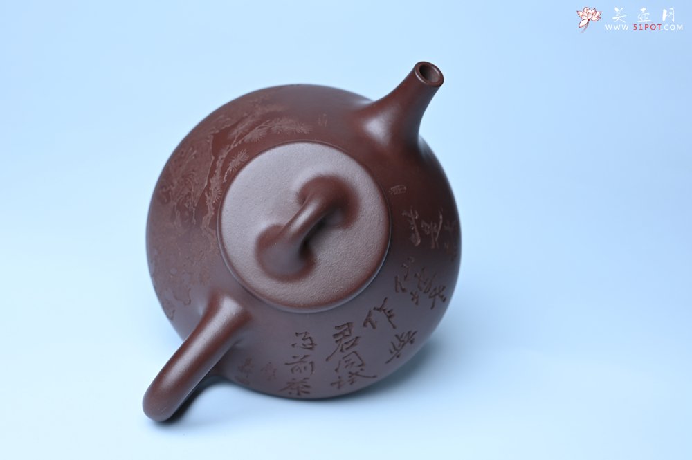 紫砂壶图片：潜力股周小培 特好全手工底槽清子冶石瓢 此是诗仙坡老作 与君同试雨前茶 - 美壶网