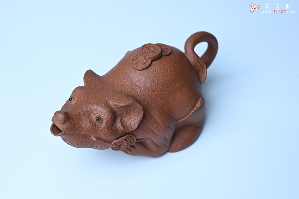 紫砂壶图片：美壶特惠 优质降坡泥鼠你有钱壶壶 茶人醉爱 - 美壶网