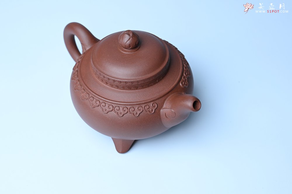 紫砂壶图片：美壶特惠 精致特好底曹青云肩如意壶 - 美壶网