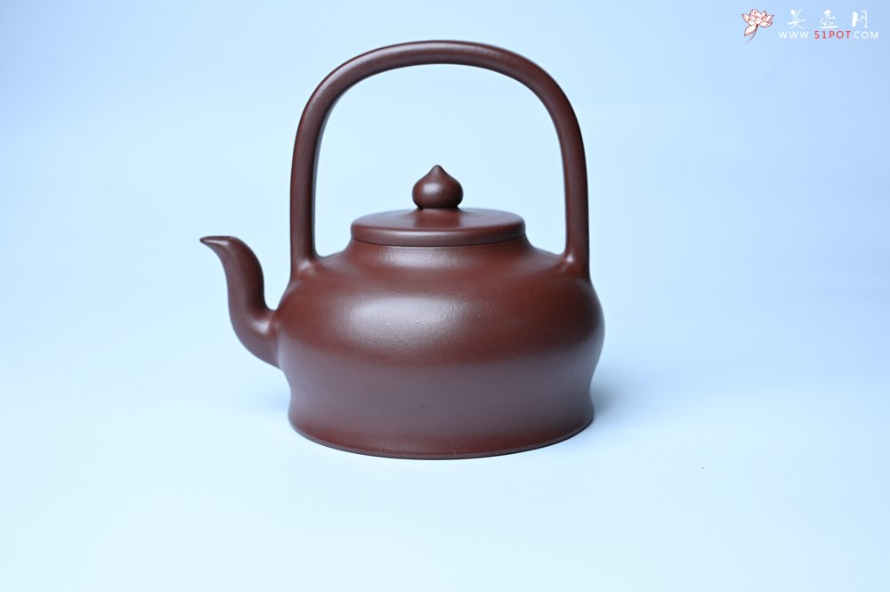 紫砂壶图片：潜力股周小培老师 4号井深井红皮龙 超精致全手工天星提梁壶 - 美壶网