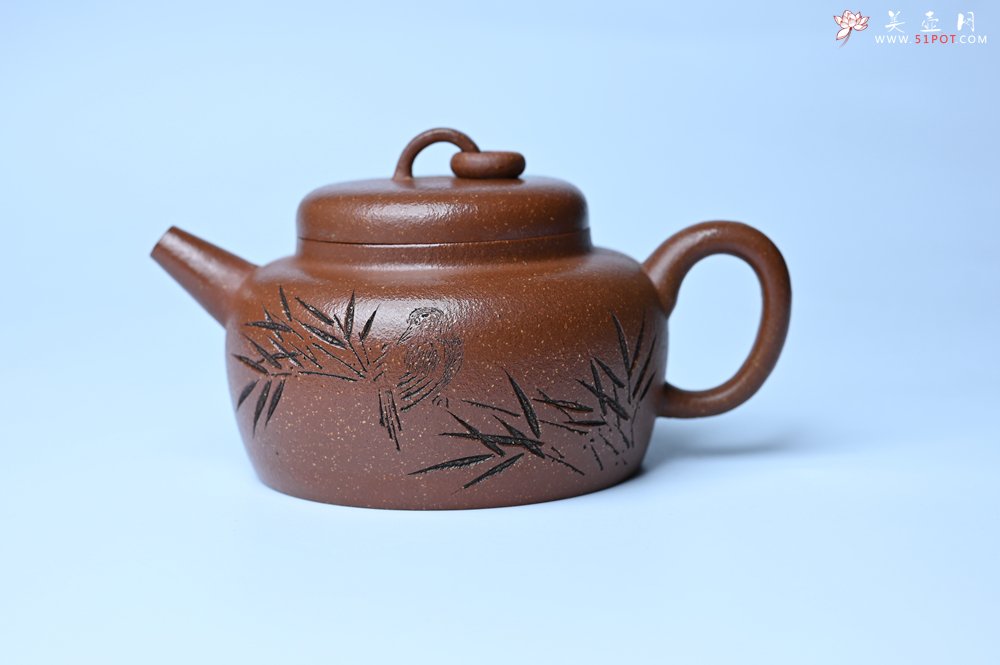 紫砂壶图片：美壶特惠 养过油润降坡泥圈钮德中壶 茶人醉爱 - 美壶网