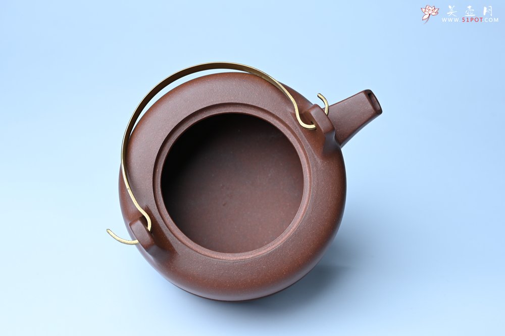 紫砂壶图片：美壶特惠 手工手制精致紫泥提梁壶 茶人醉爱 - 美壶网