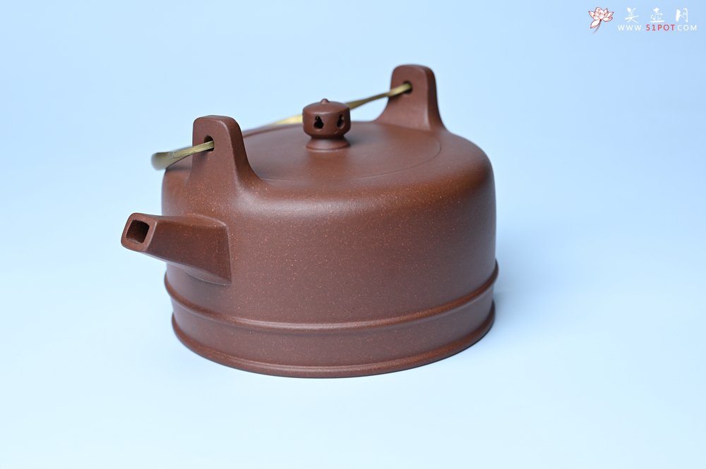 紫砂壶图片：美壶特惠 手工手制精致紫泥提梁壶 茶人醉爱 - 美壶网