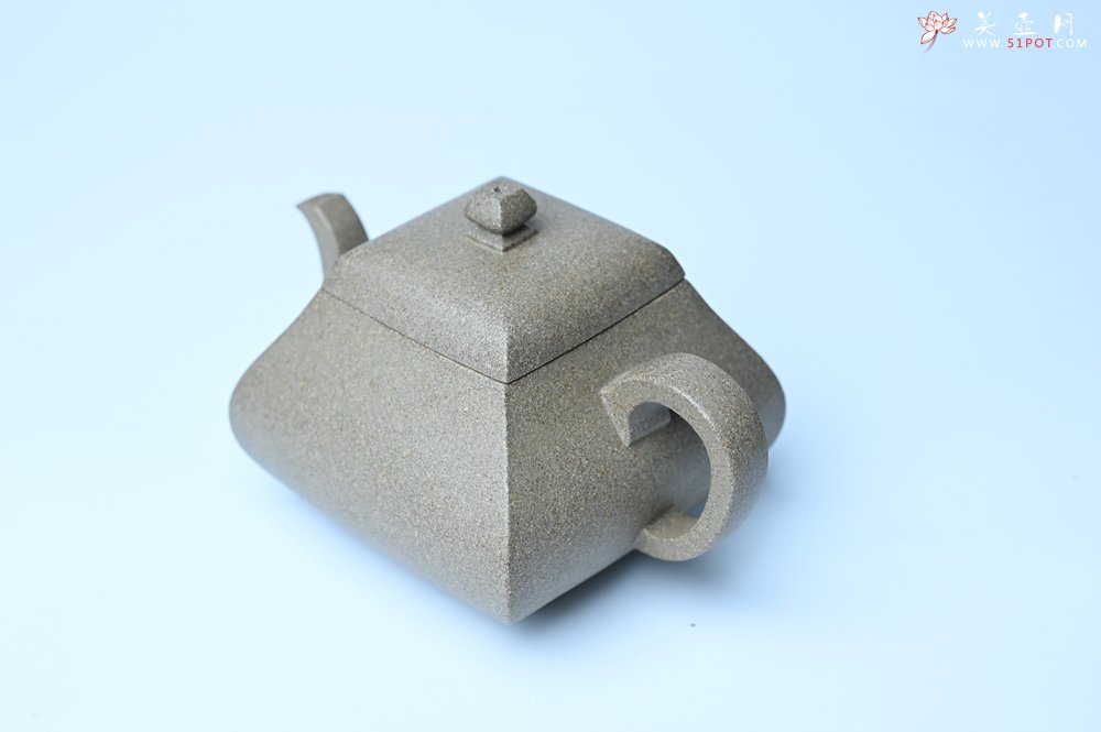 紫砂壶图片：美壶中秋国庆特惠 精工老段泥四方君德公道壶 独孔 茶人醉爱 - 美壶网