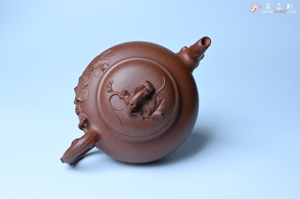 紫砂壶图片：美壶特惠 精品多子多福紫砂壶 帖叶生动细腻 送礼佳品 - 美壶网