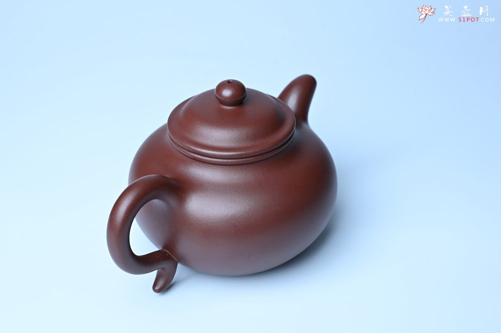紫砂壶图片：潜力股周小培老师 4号井深井红皮龙 超精致全手工莲子茶壶 - 美壶网