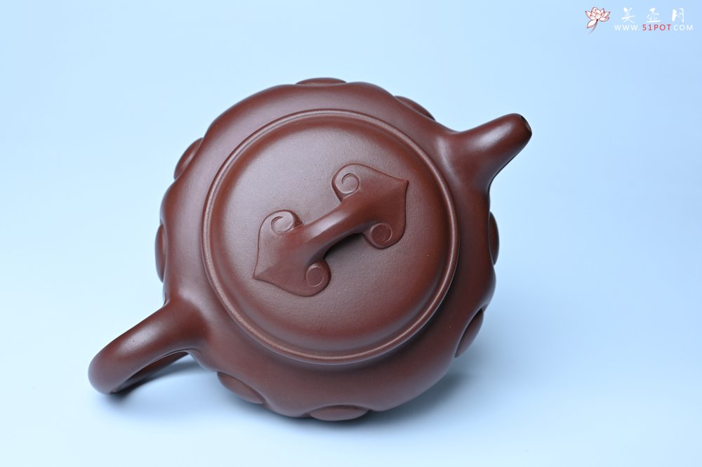 紫砂壶图片：美壶特惠 精致紫泥仿古如意壶 茶人醉爱 - 美壶网