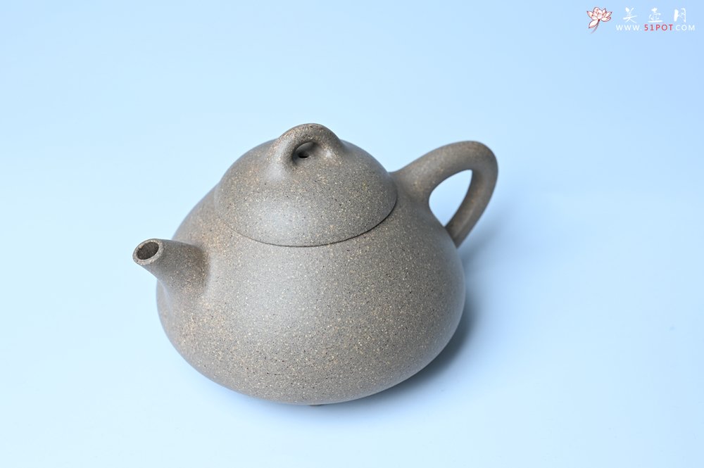 紫砂壶图片：美壶特惠 特好松花段泥精工乳瓢茶壶 茶人醉爱 - 美壶网