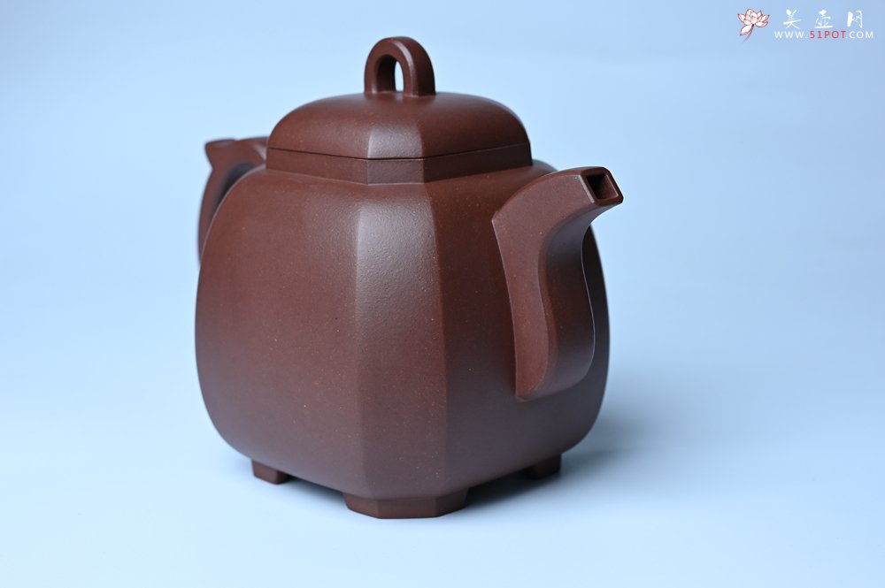 紫砂壶图片：实力派张海艳全手工家藏底槽清精工福临八方壶 气势磅礴 - 美壶网