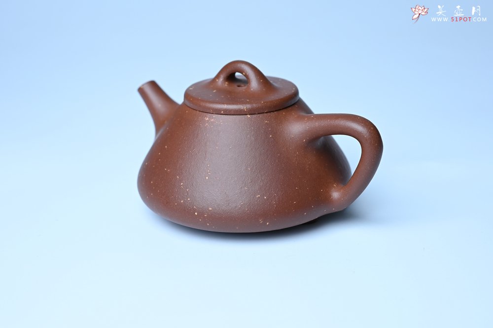 紫砂壶图片：美壶特惠 精致特好紫玉金砂子冶石瓢 做工和泥料不输千元作品 - 美壶网