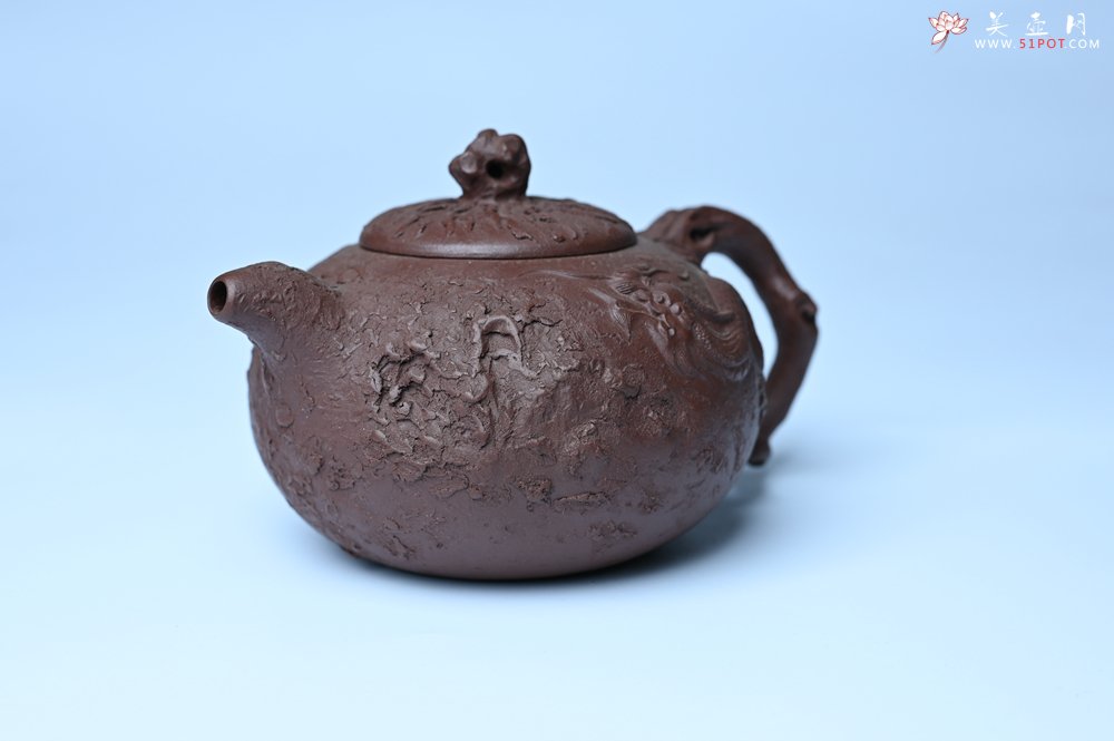 紫砂壶图片：潜力股赵老师实力演绎全手工龙供春壶 肌理细腻逼真 - 美壶网