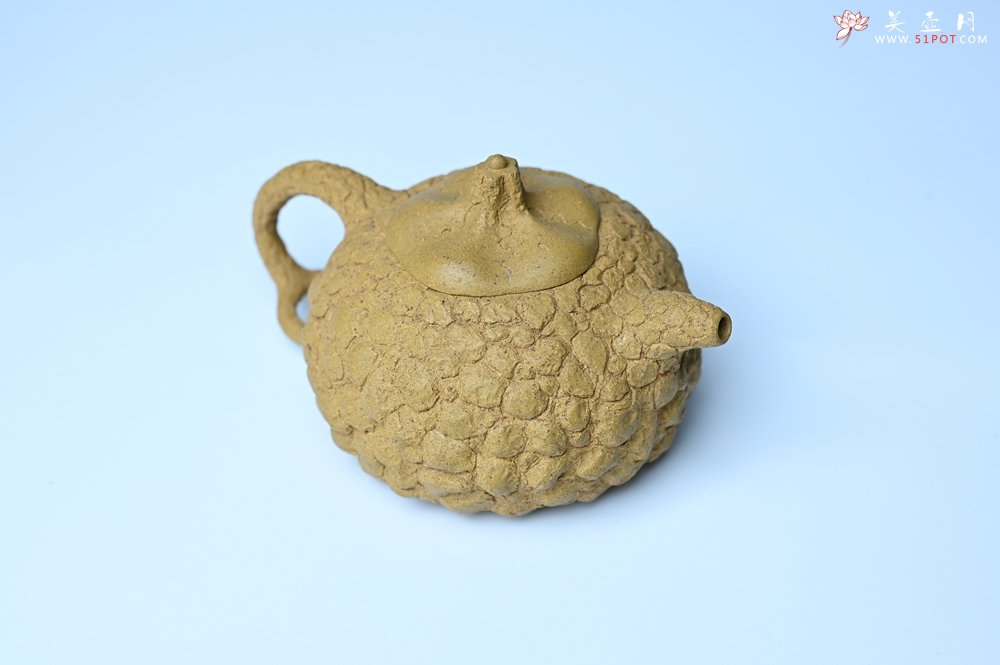 紫砂壶图片：美壶特惠 全手工黄段供春 肌理有老树瘿的感觉 灰常赞 - 美壶网