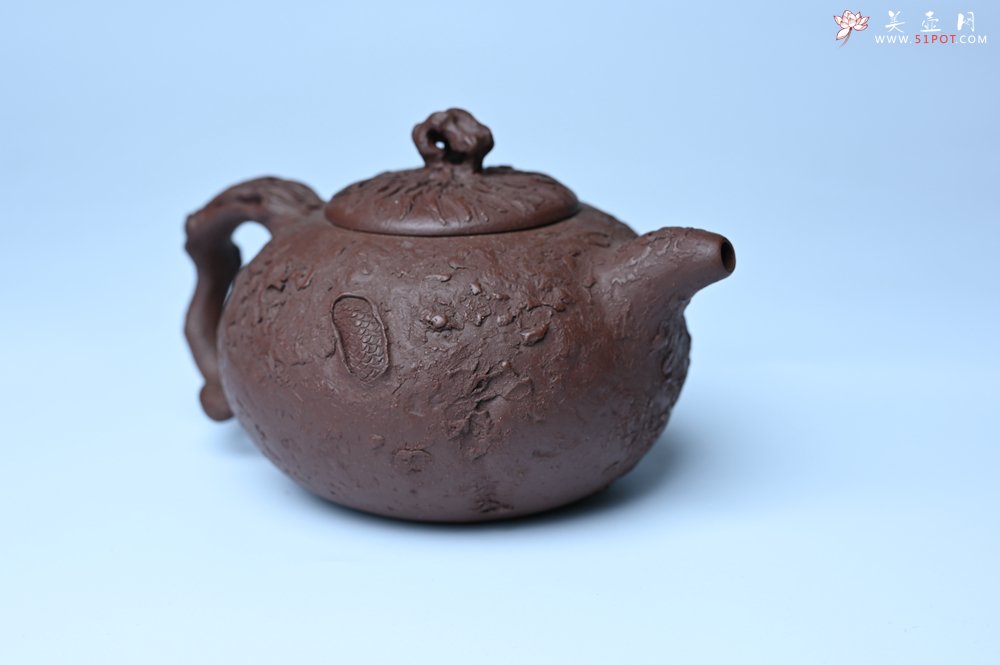 紫砂壶图片：潜力股赵老师实力演绎全手工龙供春壶 肌理细腻逼真 - 美壶网