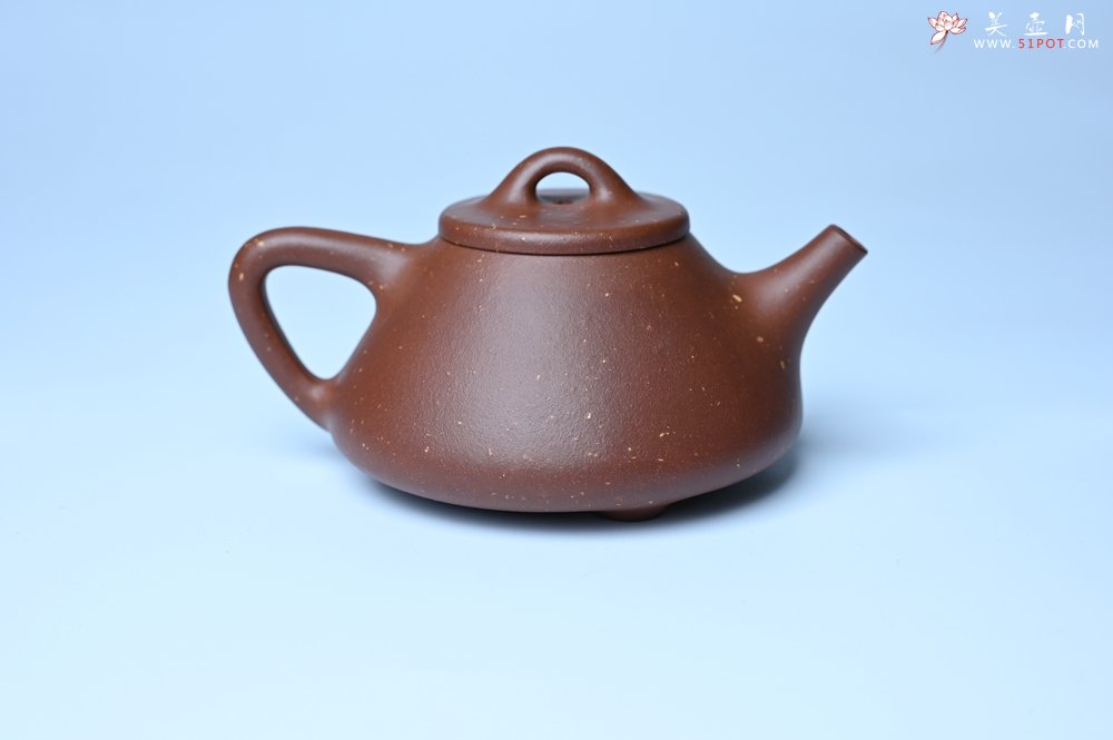紫砂壶图片：美壶特惠 精致特好紫玉金砂子冶石瓢 做工和泥料不输千元作品 - 美壶网