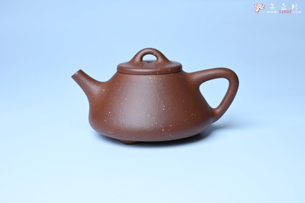 紫砂壶图片：美壶特惠 精致特好紫玉金砂子冶石瓢 做工和泥料不输千元作品 - 美壶网