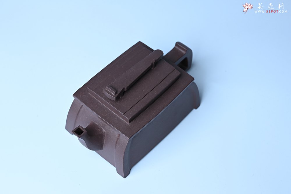 紫砂壶图片：美壶特惠 精致紫泥琴壶 难度大 茶人醉爱 - 美壶网