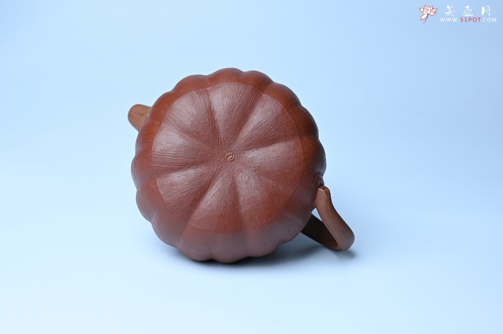 紫砂壶图片：美壶福利特惠 美壶专属定制 精致好料南瓜紫砂壶  肌理丰富生动 - 美壶网