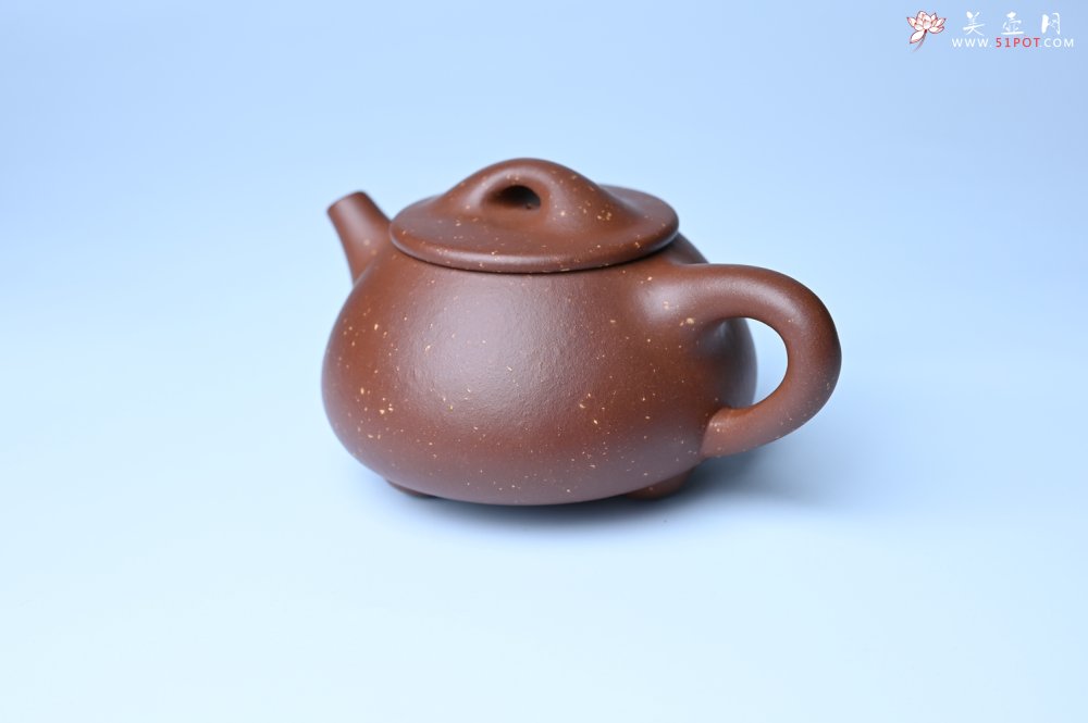 紫砂壶图片：美壶特惠 精致特好紫玉金砂满瓢景舟石瓢壶 做工和泥料不输千元作品 - 美壶网