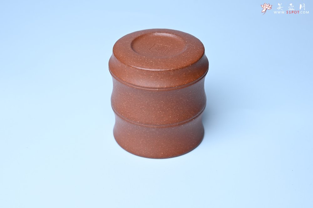 紫砂壶图片：美杯特惠 精致厚实特好降坡泥竹节主人杯 - 美壶网