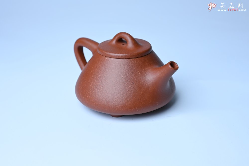 紫砂壶图片：美壶特惠 精致特好黄龙山宝山矿区红降坡泥小子冶石瓢壶 - 美壶网