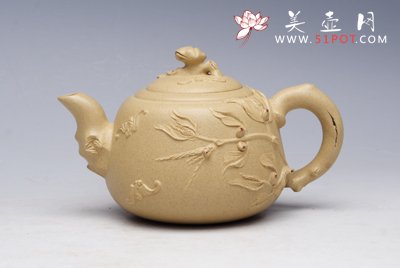 紫砂壶图片：五福寿桃 - 美壶网