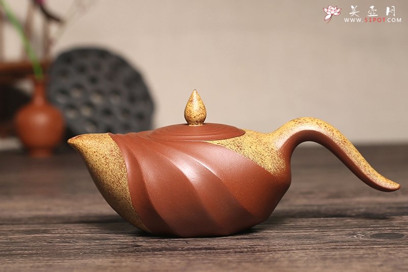 紫砂壶图片：雨打芭蕉 - 美壶网