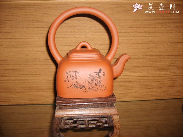 紫砂壶图片：方圆提梁 - 美壶网