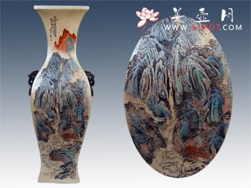 紫砂壶图片：鱼尾鹤颈瓶 - 美壶网