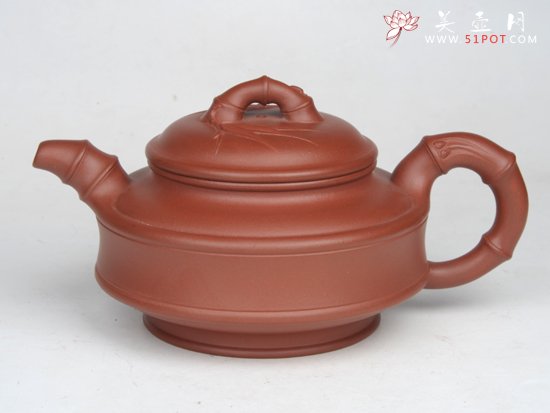 紫砂壶图片：双线竹鼓（大）  ... - 美壶网