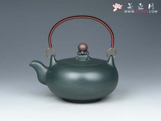 紫砂壶图片：明珠提梁 - 美壶网