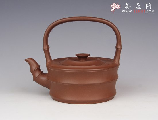 紫砂壶图片：扁竹提梁 - 美壶网