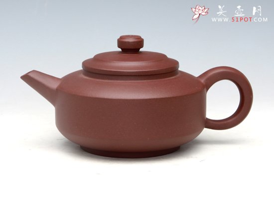 紫砂壶图片：汉扁（紫泥）380ML - 美壶网