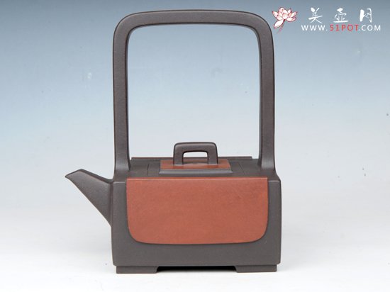 紫砂壶图片：四方提梁 - 美壶网