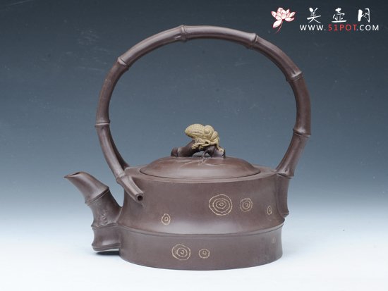 紫砂壶图片：知足提梁 600CC - 美壶网