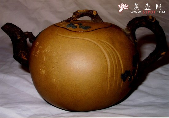 紫砂壶图片：诗情画意对壶（老段泥） - 美壶网