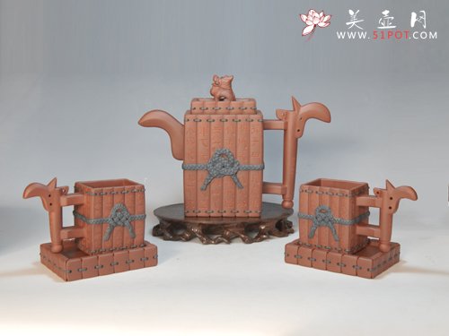 紫砂壶图片：战国竹简―孙子兵法（行军篇）  5... - 美壶网