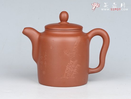 紫砂壶图片：吉祥  容量：200cc  泥料：小红泥 - 美壶网