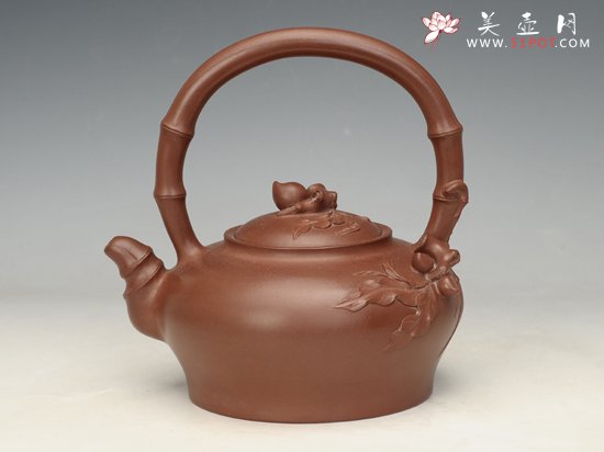 紫砂壶图片：圣桃提梁 - 美壶网