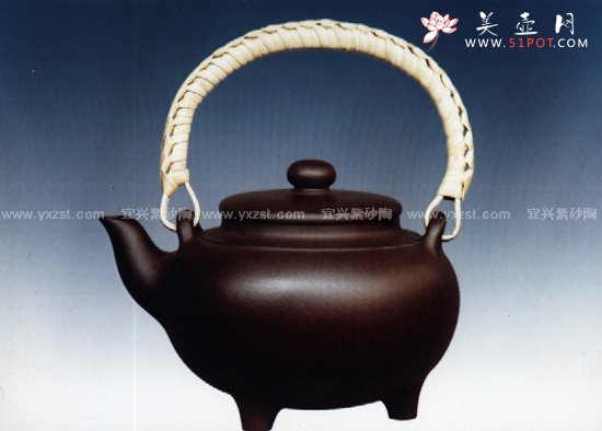 紫砂壶图片：吉祥提梁 - 美壶网