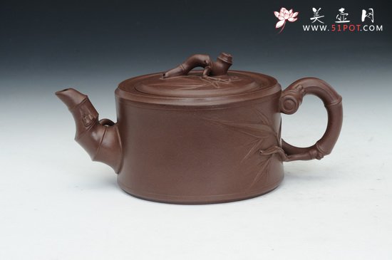 紫砂壶图片：竹段 (1) - 美壶网
