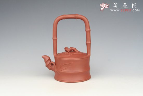 紫砂壶图片：竹节提梁 - 美壶网