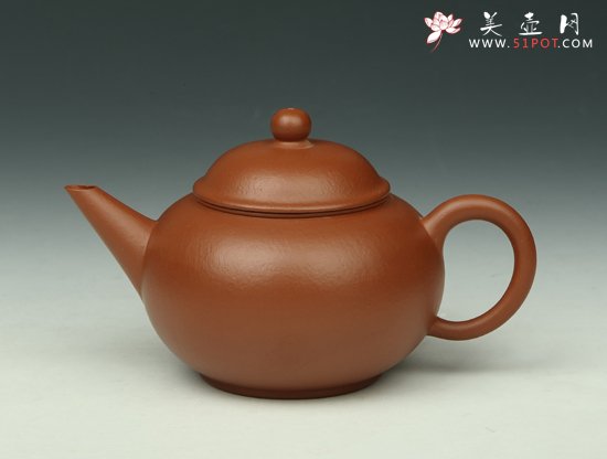 紫砂壶图片：超薄胚朱泥水平 - 美壶网